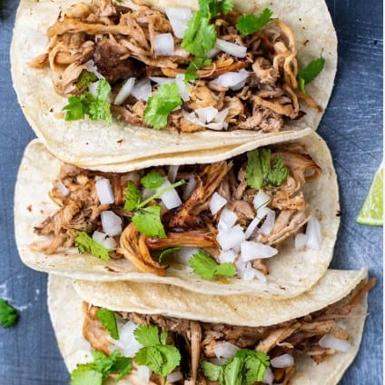 Pork Carnitas Tacos.