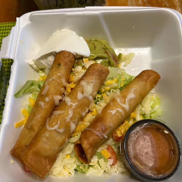 Chicken Flautas.